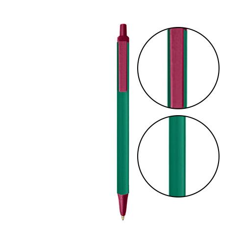 Forest Green BIC® Clic Stic® Pen - Forest Green With Burgundy
