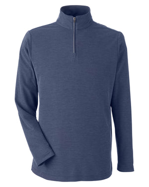 Men's Fusion ChromaSoft™ Pique Quarter-Zip - Classic Navy Hth
