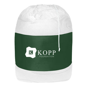 Mesh Laundry Bag - HT_3070 - Forest Green With White