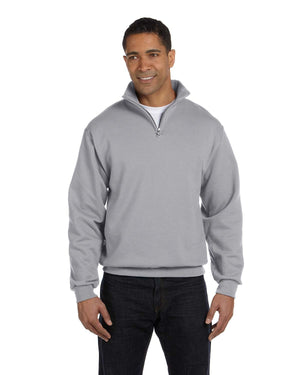 Adult 8 oz. NuBlend® Quarter-Zip Cadet Collar Sweatshirt - Oxford