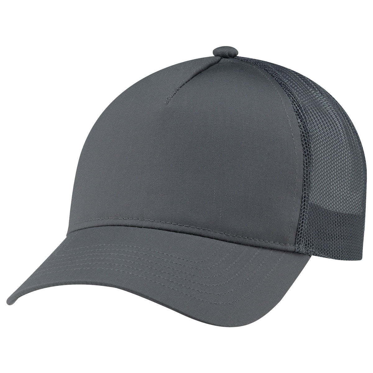 Constructed Full-Fit-Five Mesh Back Cap with Ponytail opening - Charcoal