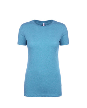 Ladies' Triblend Crew - Vintage Turq