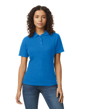 Ladies' Softstyle Double Pique Polo - Royal
