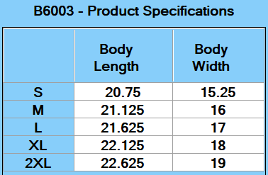 Bella + Canvas Ladies' Jersey Muscle Tank - Specs