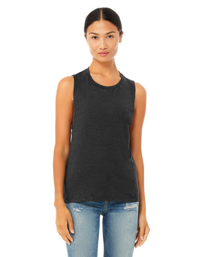 Bella + Canvas Ladies' Flowy Scoop Muscle Tank - Front