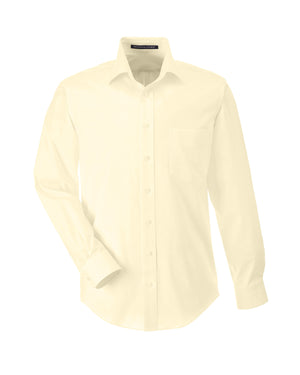 Men's Crown Collection® Solid Stretch Twill Woven Shirt - Transprnt Yellow