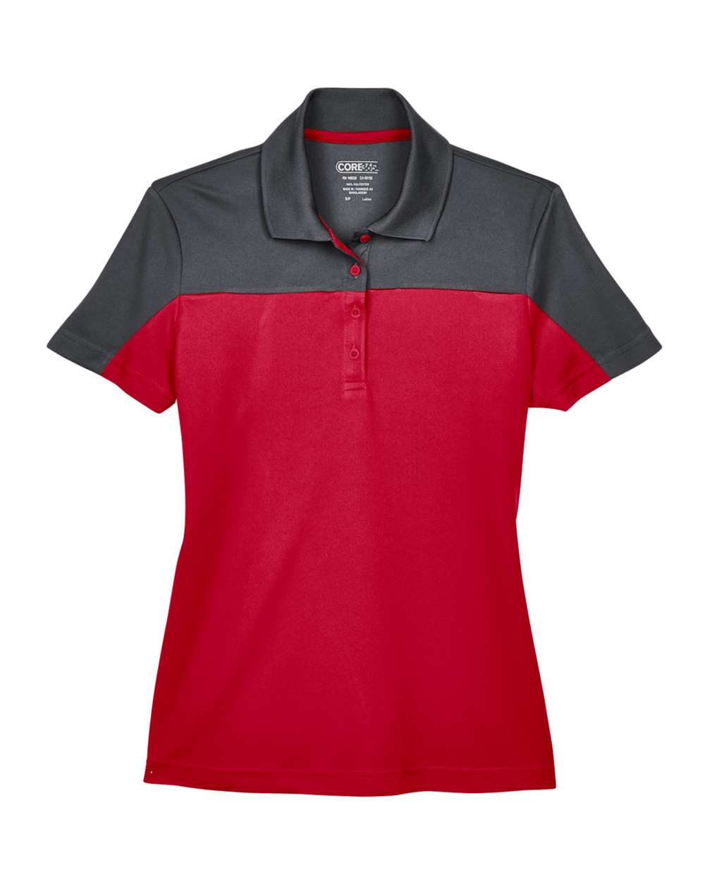 CORE365 Ladies' Balance Colorblock - Classic Red/ Carbon