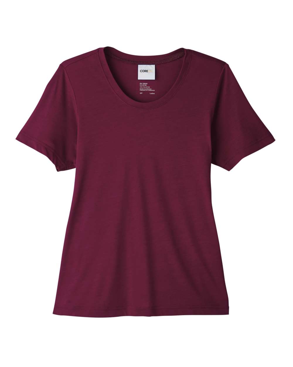 CORE365 Ladies' Fusion ChromaSoft™ Performance T-Shirt - Burgundy