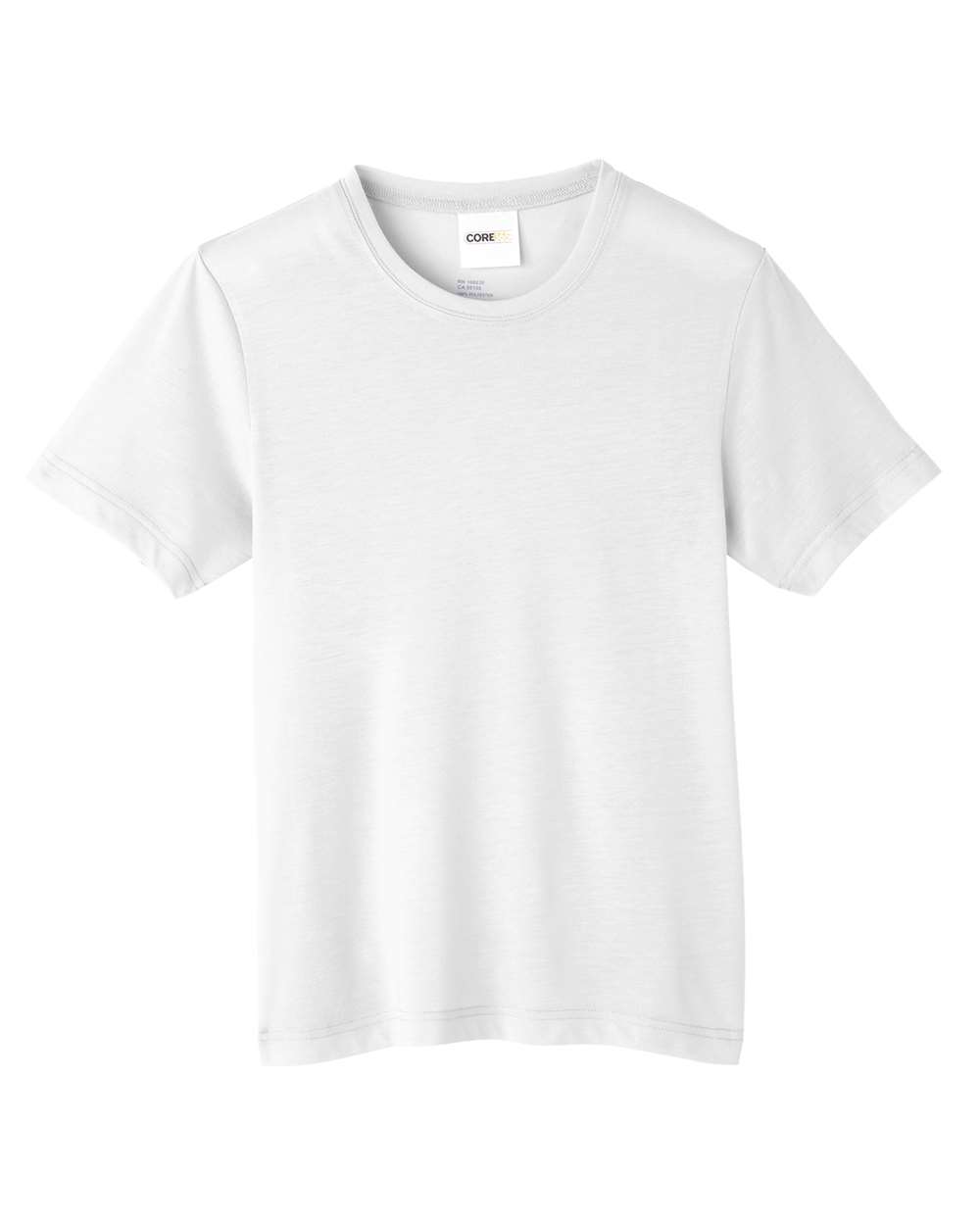 CORE365 Youth Fusion ChromaSoft Performance T-Shirt - White