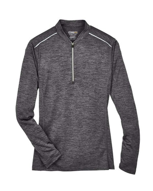 CORE365 Ladies' Kinetic Performance Quarter-Zip - Carbon/ Black