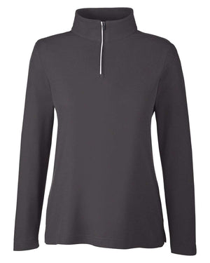 CORE365 Ladies' Fusion ChromaSoft™ Pique Quarter-Zip - Carbon