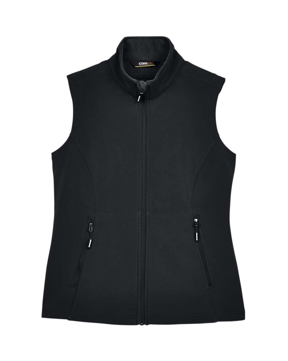 CORE365 Ladies' Cruise Two-Layer Fleece Bonded Soft Shell Vest - Black