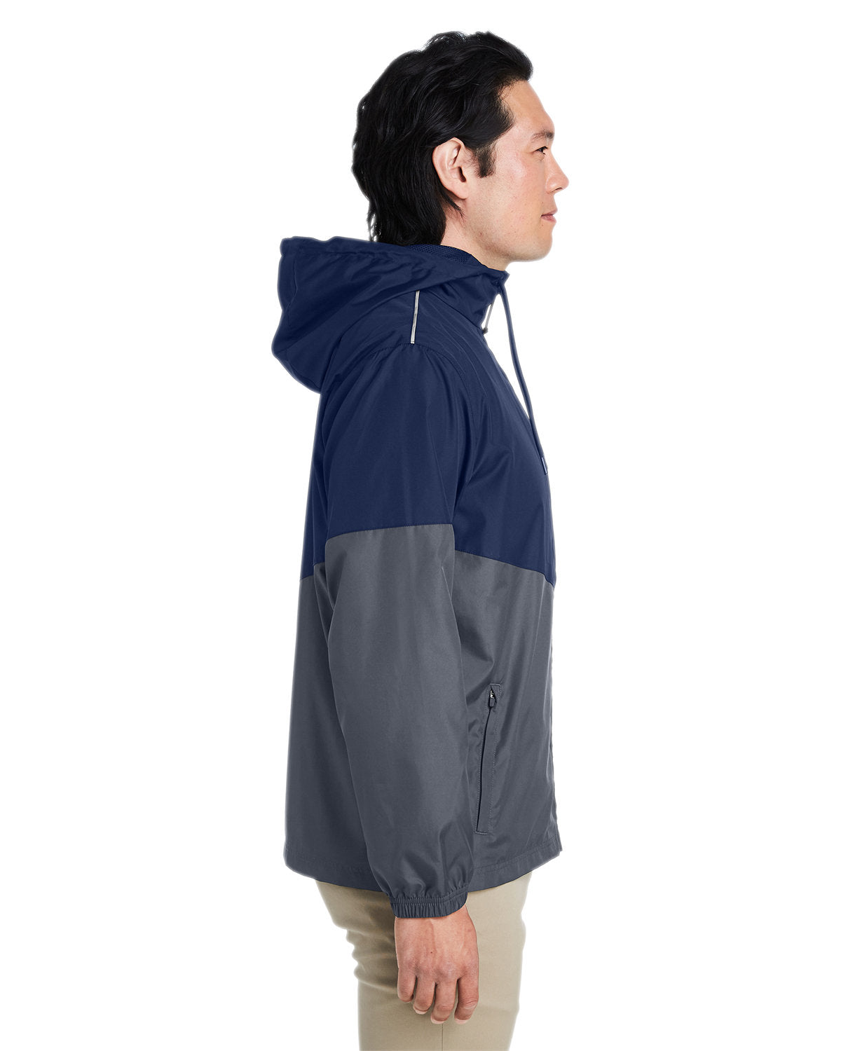 Core365 Unisex Techno Lite Colorblock Windbreaker - Side