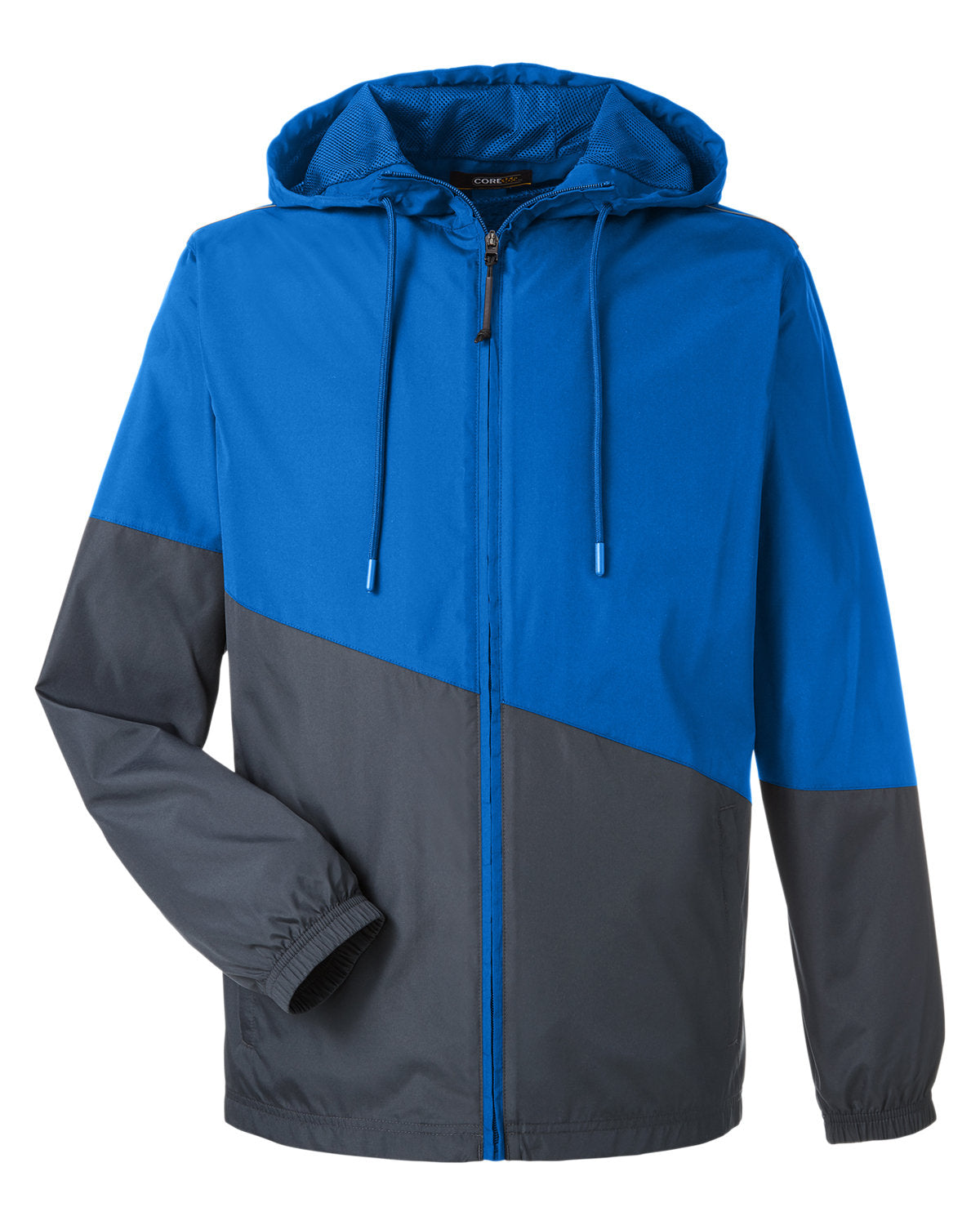 Core365 Unisex Techno Lite Colorblock Windbreaker - Tru Royal