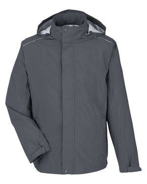 CORE365 Men's Barrier Rain Jacket - Carbon