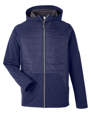 CORE365 Unisex Techno Lite Hybrid Hooded Jacket - Classic Navy