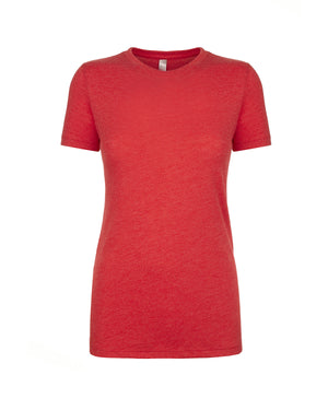 Ladies' Triblend Crew - Vintage Red