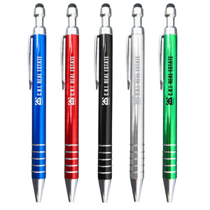 Fury Aluminum Click Action Soft Stylus Pen