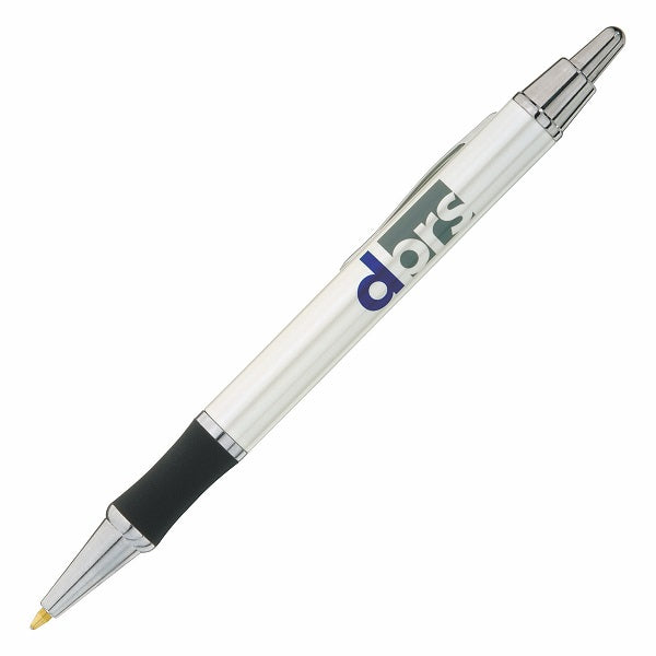 Galaxy Metal Click-Action Promotional Pen - Pearl With Silver
