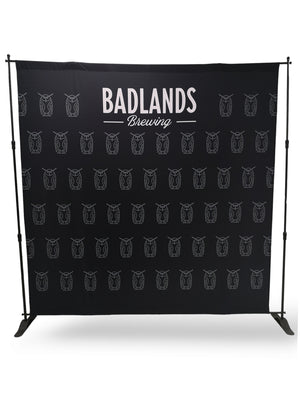 8' Exhibitor Expanding Display Kit, Media Wall, Backdrop, with Full Color Graphics