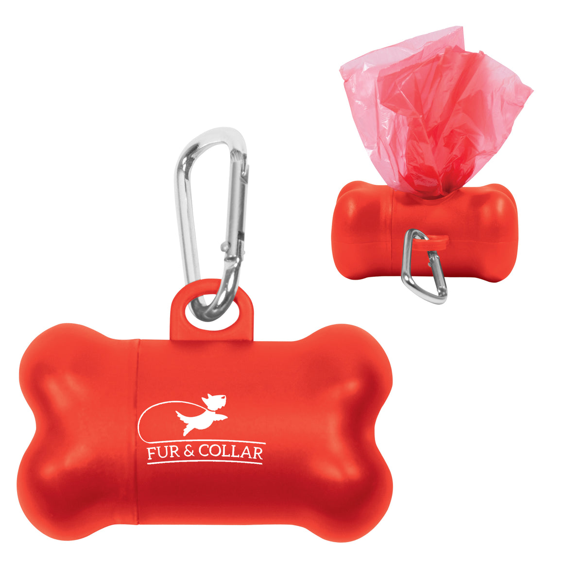 Dog Bone Baggie Dispenser - Red