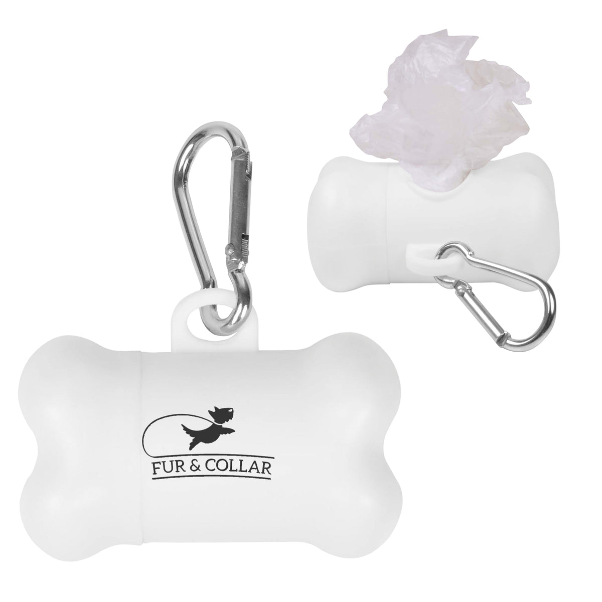 Dog Bone Baggie Dispenser - White