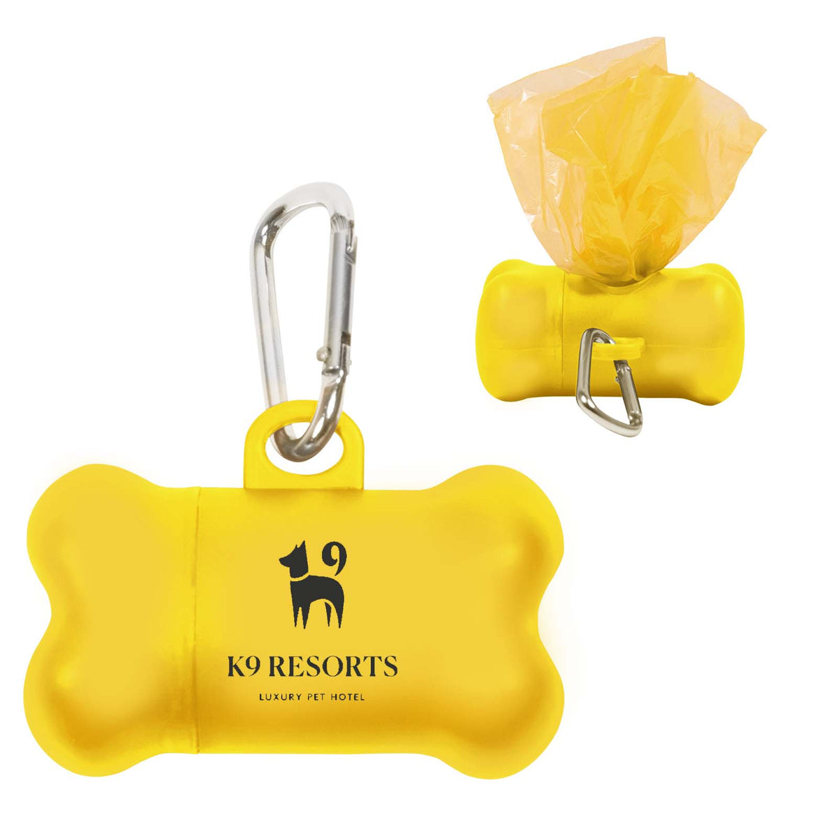 Dog Bone Baggie Dispenser - Yellow