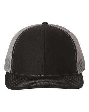 Premium Cotton Mesh Trucker Cap Richardson 112 Alternative - Black/Gray