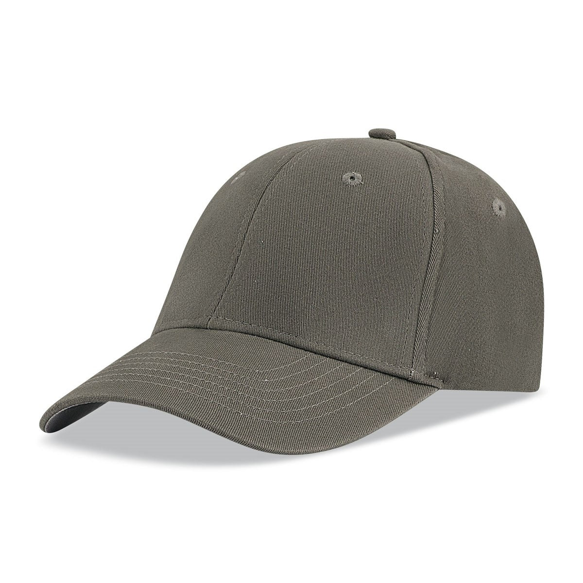 Structured Midweight 100% Cotton Sports Cap - Gray