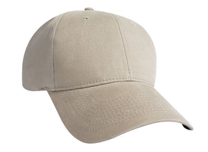 Structured Midweight 100% Cotton Sports Cap - Stone