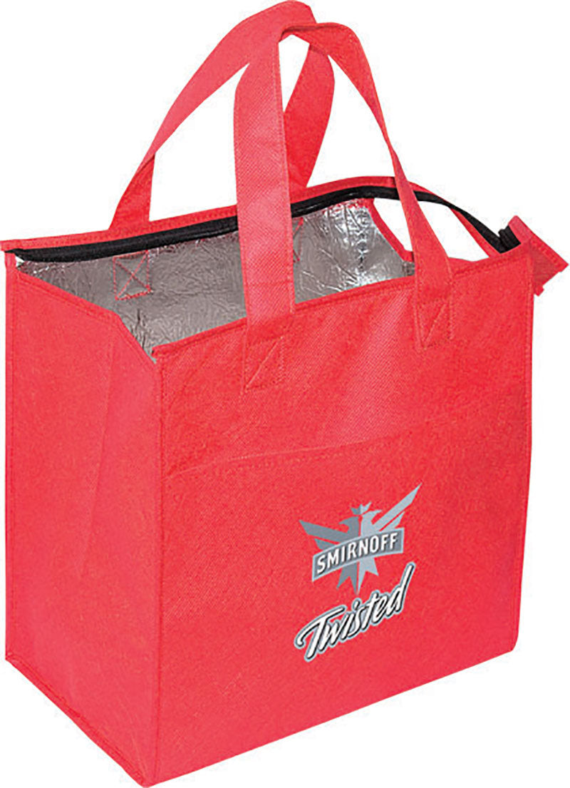 Insulated Grocery Tote - Red