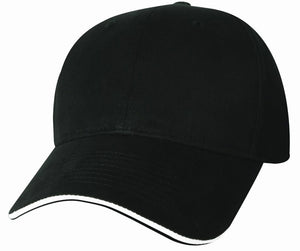 Mediumweight Sandwich Trim Cap - Black With White