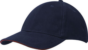 Mediumweight Sandwich Trim Cap - Navy With Red