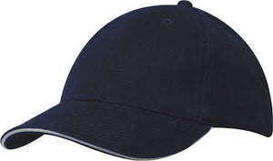 Mediumweight Sandwich Trim Cap - Navy With White