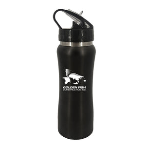 Clear Spout Water Bottle - Black