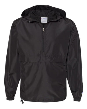 Champion Adult Packable Anorak Quarter-Zip Jacket - Black