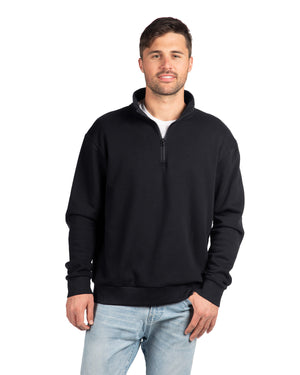 Unisex Fleece Quarter-Zip - Black