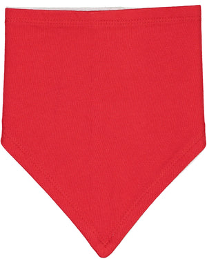 Infant Premium Jersey Bandana Bib - Red/White