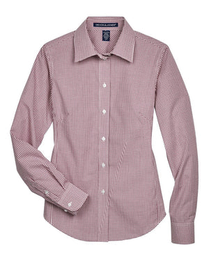 Devon & Jones Women's Crown Collection® Gingham Check Woven Dress Shirt