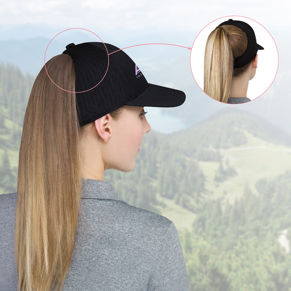 Deluxe Blended Chino Twill Cap with Ponytail opening