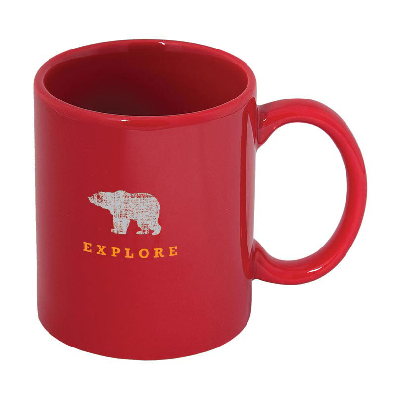 11 oz. Zion “C” Handle Ceramic Mug - Red