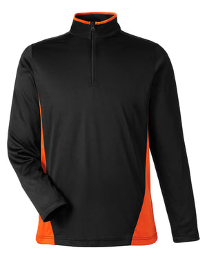 Men's Flash Snag Protection Plus IL Colorblock Quarter-Zip - Black/Team Orng
