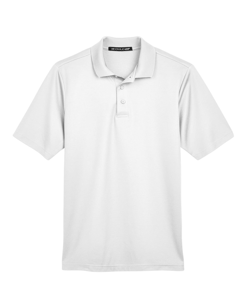 Devon & Jones CrownLux Performance™ Men's Plaited Polo - White