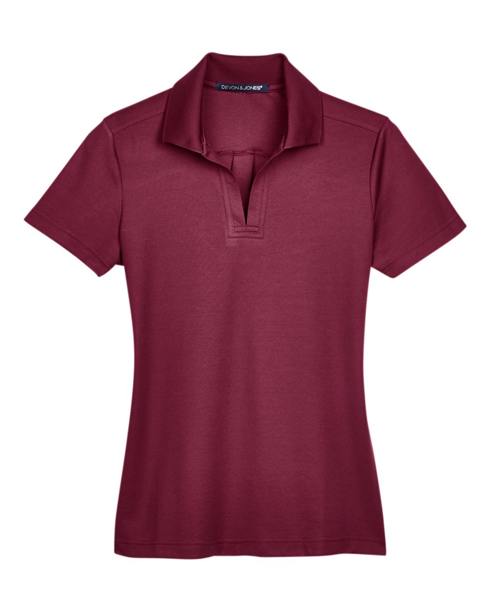 Devon & Jones CrownLux Performance™ Ladies' Plaited Polo - Burgundy