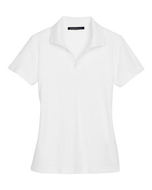 Devon & Jones CrownLux Performance™ Ladies' Plaited Polo - White
