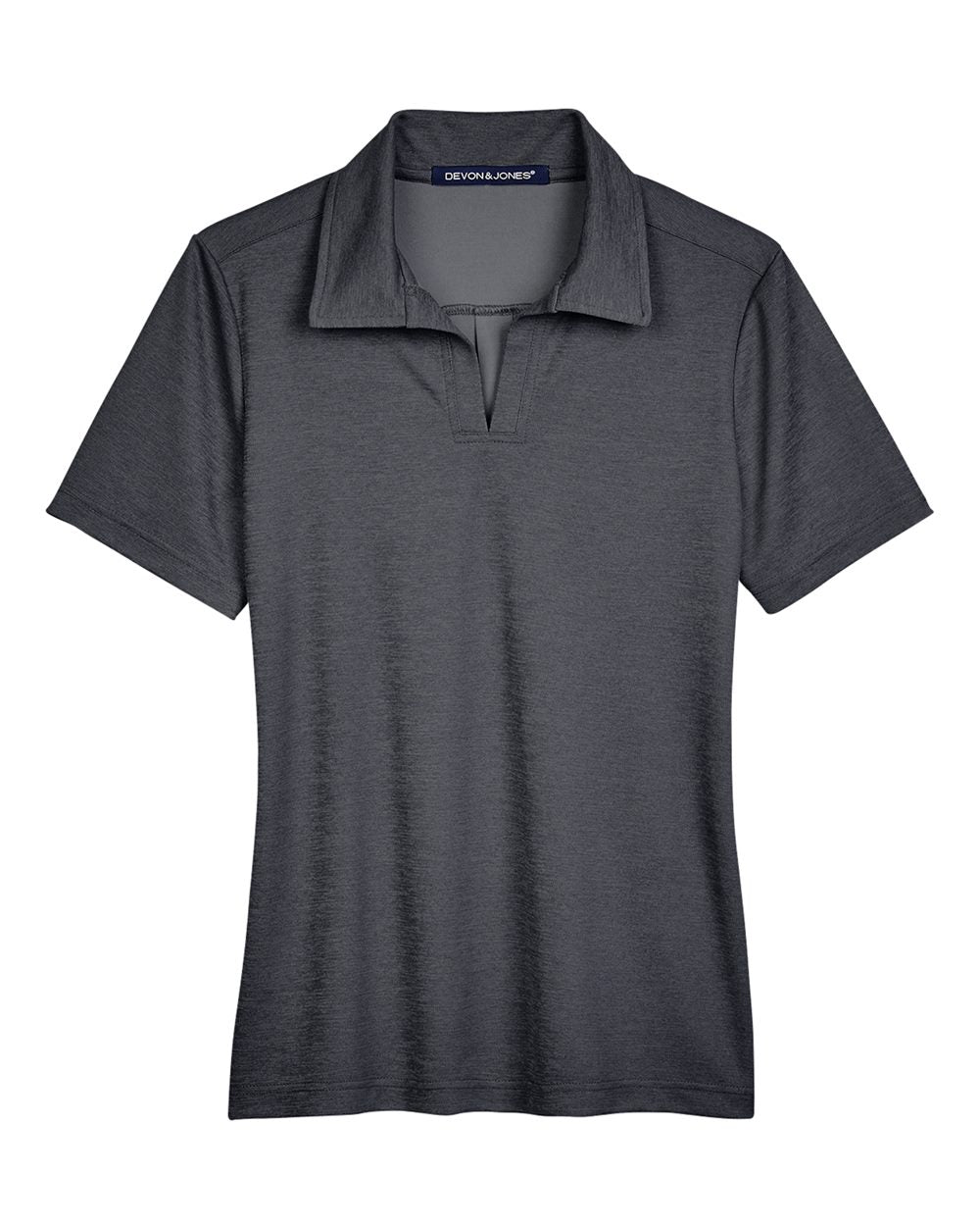 Devon & Jones CrownLux Performance® Ladies' Address Melange Polo - Black Heather