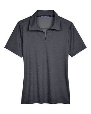 Devon & Jones CrownLux Performance® Ladies' Address Melange Polo - Black Heather