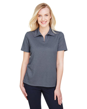 Devon & Jones CrownLux Performance® Ladies' Address Melange Polo - Navy Heather