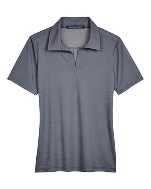 Devon & Jones CrownLux Performance® Ladies' Address Melange Polo - Navy Heather