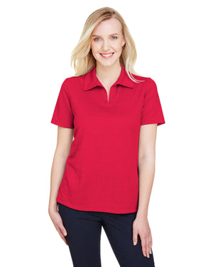 Devon & Jones CrownLux Performance® Ladies' Address Melange Polo - Red Heather